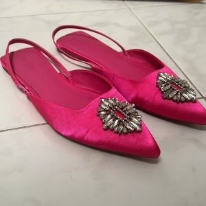 Pink Pointed Toe Flats